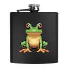 6oz (170ml) 'Pixel Art Frog' Pocket Hip Flask (HP00028889)