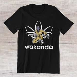 T-Shirt schwarz Panther WAKANDA FOREVER T-Shirt Chadwick Bosman on Ring gesponnene Baumwolle - Bild 1 von 9