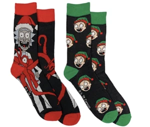 2 pares de calcetines de Navidad Rick and Morty para hombre con pulpo para nadar adulto - Imagen 1 de 1