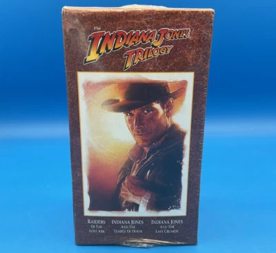 THE INDIANA JONES TRILOGY VHS Collector's Edition RARE FACTORY DEFECT NEW SEALED - Image 1 of 4