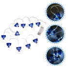 Blue Hanukkah Candle String Lights Mini Operated Decorations