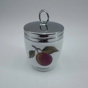 Royal Worcester Evesham Gold Pfirsich und Beeren Deckel Ei Coddler - Bild 1 von 8