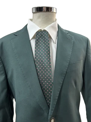 Traje Made IN Italy Verde Oscuro Lana Tasmania 44 46 48 50 52 54 56 58H / Montar - Imagen 1 de 4