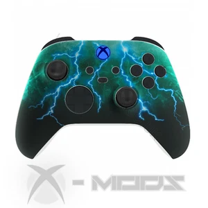 XBOX ONE SERIES CUSTOM CONTROLLER - GREEN STORM BLACKOUT - Picture 1 of 7