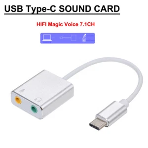 USB-C Externe Soundkarte 7.1 Stereo Audio Mikrofon Adapter für iPhone iPad Pro - Bild 1 von 15