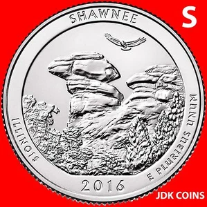 2016-S SHAWNEE NATIONAL FOREST (IL) QUARTER FROM UNCIRCULATED ROLLS - Picture 1 of 1