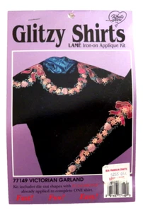 Glitzy Shirts Iron-On Applique Kit Lame #77149 Victorian Garden New - Picture 1 of 2