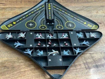 1989 Micro Machines Black Grey Stealth Bomber Carring Case W/ 17 Aircraft Toys - Image 1 of 4