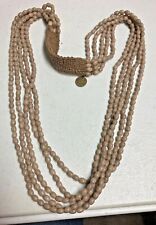 MNG by MANGO Boho Cocoa Glass Chunky Necklace