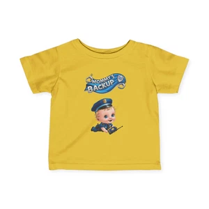 Cute Infant Police Officer Tee, Baby Shirt, Toddler Gift, Mommy's Backup, Funny - Picture 1 of 10