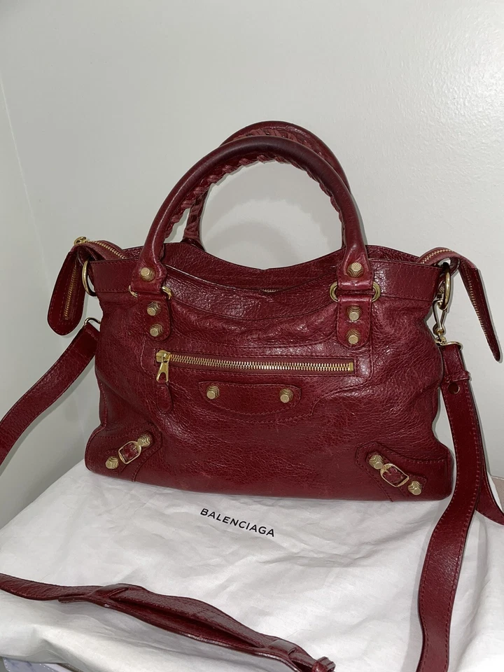 Bolso Balenciaga Gold Giant 12 Town rojo Foto 1 de 4