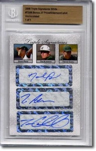 DAVID PRICE * Tim Alderson * Trevor Cahill Autograph Rookie Auto BGS 1/1 - Picture 1 of 1