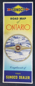 1950 Ontario  road map Sunoco oil gas Canada - Picture 1 of 4