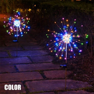 150 LED Solar Garden Lights Outdoor Firework Waterproof Path Lawn Decor Lamp USA - Picture 1 of 28