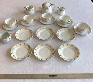 Early 20th Vintage Hand Painted Nippon Porcelain Child's Toy Tea Set ~ 22 Pieces - Picture 1 of 12