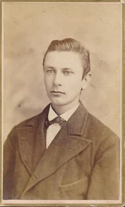 CDV Antique Photo Carte de Visite Handsome Young Man Parker Humboldt Iowa IA - Picture 1 of 5