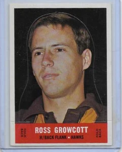 1969 Scanlens Die Cut (UNPOPPED) Ross GROWCOTT Hawthorn Near Mint/Mint - Picture 1 of 2