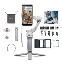 DJI OM 4 Handheld Foldable Stabilizer and Action Camera Adapter Bundle