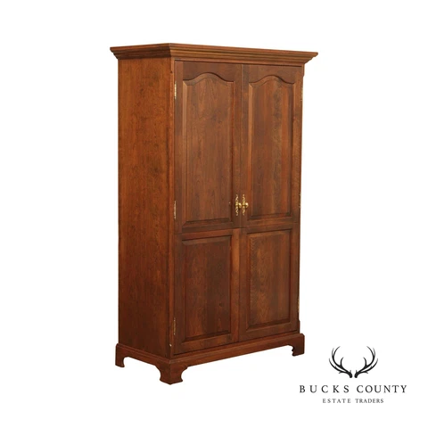 Traditional Custom Crafted Carved Cherry Wardrobe Armoire Cover