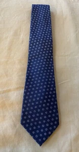 Ties.com Mini-Dots Hand Made 100% Cotton Navy Blue with White Mini-Dots 60x3.25 - Picture 1 of 5