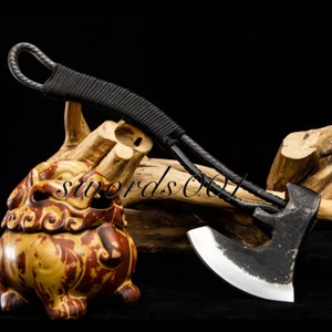 High Manganese Steel Battle Firewood Axe Hatchet Hunting Tomahawk Chopping Knife - Picture 1 of 10