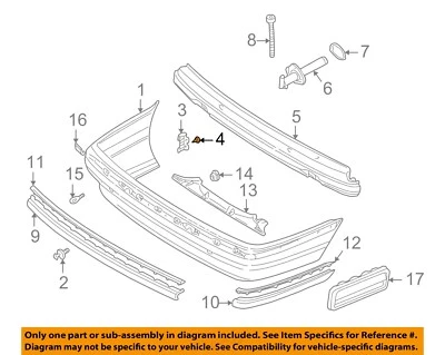 Tornillo de cubierta de parachoques trasero BMW OEM 95-07 525i 07119905017 Foto 1 de 2
