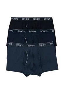 NEW Bonds Trunk Microfibre Guyfront Trunk 6 Pack - Black/Navy/Harpoon - Picture 1 of 5