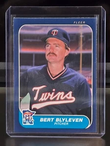 1986 FLEER BERT BLYLEVEN #386 MLB BASEBALL CARD MINNESOTA TWINS NM+ - Picture 1 of 2