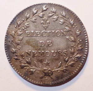Jeton Louis XV argent, Election de Nemours, vers 1740 !! - Picture 1 of 2