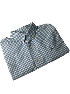 Vineyard Vines Performance Whale Gingham Button Down Long Sleeve Boys XL - 18 - Picture 1 of 9