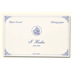 [Ref:25500T] HERBIN Pochette de 10 buvards "J. Herbin" Blanc