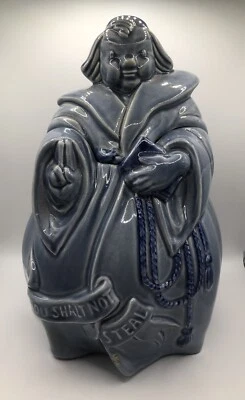 Red Wing Pottery Friar Tuck Cookie Jar Blue Vintage C. READ DESCRIPTION - Image 1 of 4