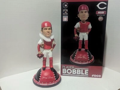 Johnny Bench Magnetic Riverfront Stadium Base Cincinnati Reds Bobblehead #8/124 - Image 1 of 4
