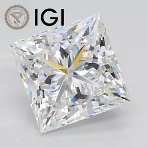 Diamante coltivato in laboratorio certificato IGI taglio principessa sciolto CVD, colore DEF VVS diamante laboratorio - Foto 1 di 20