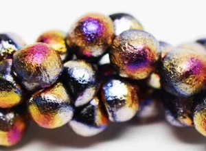 7x7mm, Grabado INFERNO, 10 Cuentas, Seta/Botón/Gotas (mush41) - Imagen 1 de 1