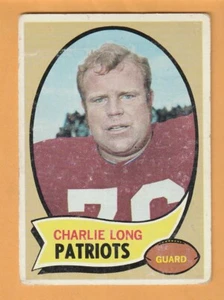 Charlie Long New England Patriots 1970 Topps #188 Fyffe Alabama 9M - Imagen 1 de 2