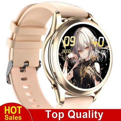 Smartwatch Herren Damen TouchScreen Wasserdicht mit Earphones Benachrichtigungen - Bild 1 von 4