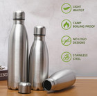 1pc 350ml/500ml/1000ml Stainless Steel Outdoor Canteen Leakproof Bottle - NEW