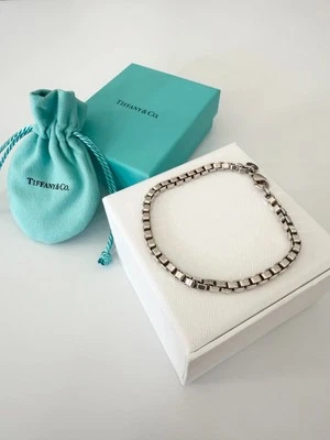 Pulsera de eslabones venecianos Tiffany & Co. plata de ley 925 7 1/2" Foto 1 de 4