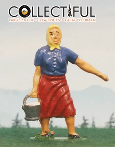 VINTAGE LEAD FIGURE - FARM HAND - WOMAN - MILK MAID - BRITAINS SIZE 🔥857 - Picture 1 of 4
