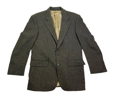 Joseph And Feiss Blazer Coat Wool Dillards Mens 40R Herringbone Sport Coat - Image 1 of 4