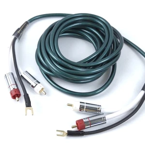 Arklove 15ft Ultra Low Noise RCA to RCA Male Balance Ground Wire Turntable Cable - Picture 1 of 3