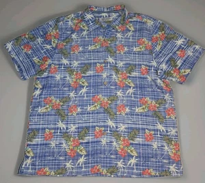 Tommy Bahama Coconut Point Short Sleeve Men Size XL Blue Hawaiian Shirt  - Picture 1 of 5
