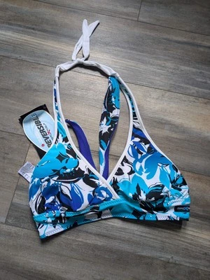 NOVO Biquíni ZeroXposur Reversível Top Listrado/Floral Tamanho 12 NOVO COM ETIQUETA - Imagem 1 de 3