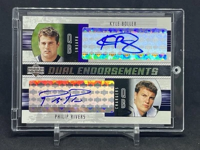 2004 Philip Rivers Kyle Boller UPPER DECK DUAL ENDORSEMENTS ROOKIE AUTO RC MINT! - Image 1 of 4