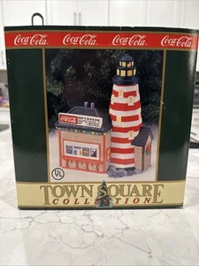 Vintage Coca-Cola Town Square Collection Skip's Snack Bar Lighthouse Lights 1995 - Picture 1 of 9