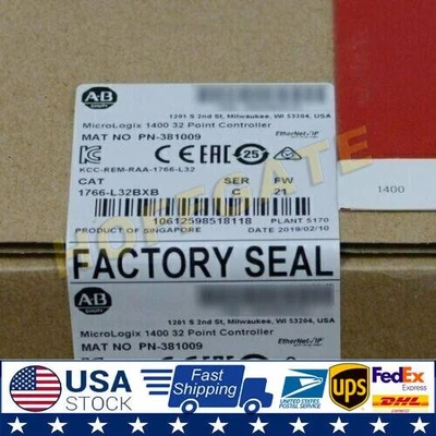 New AB 1766-L32BXB MicroLogix 1400 32 Point Controller 1766L32BXB US Free Tax - Image 1 of 4