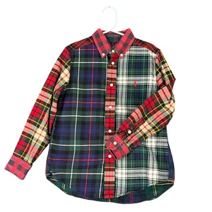 Ralph Lauren Plaid Shirt Kids 6 Patchwork Tartan Classic Heritage Preppy Style - Picture 1 of 10