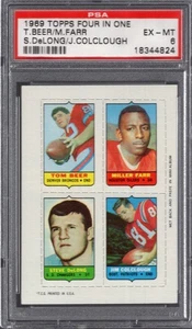 1969 Topps Four in One BEER / FARR / DeLONG / CONCLOUGH PSA 6 EX/MT Tough! - Bild 1 von 1