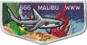 Malibu Lodge 566 Western Los Angeles County Council CA Flap White Bdr (AR5813) - Picture 1 of 1